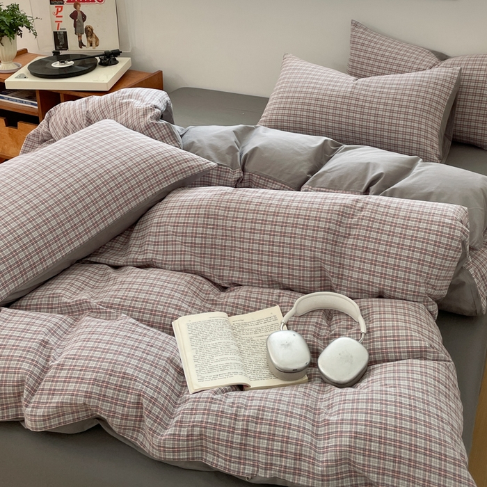 91家纺网 家纺一手货源 找家纺 （总）ab家纺 2025新款40支色织a类全棉水洗棉四件套