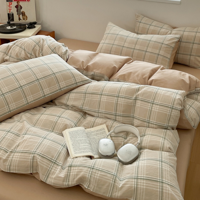 91家纺网 家纺一手货源 找家纺 （总）ab家纺 2025新款40支色织a类全棉水洗棉四件套