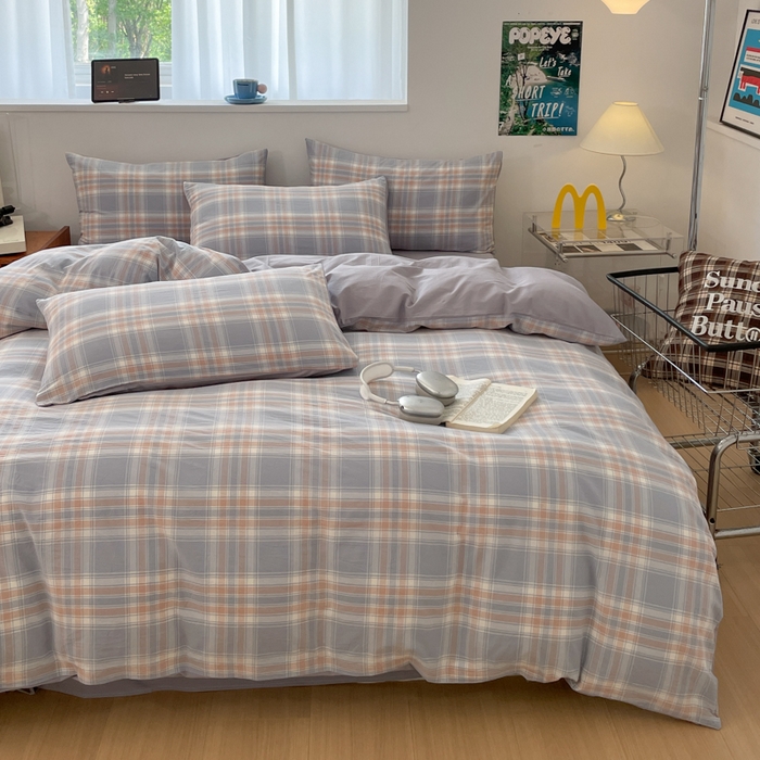 91家纺网 家纺一手货源 找家纺 （总）ab家纺 2025新款40支色织a类全棉水洗棉四件套