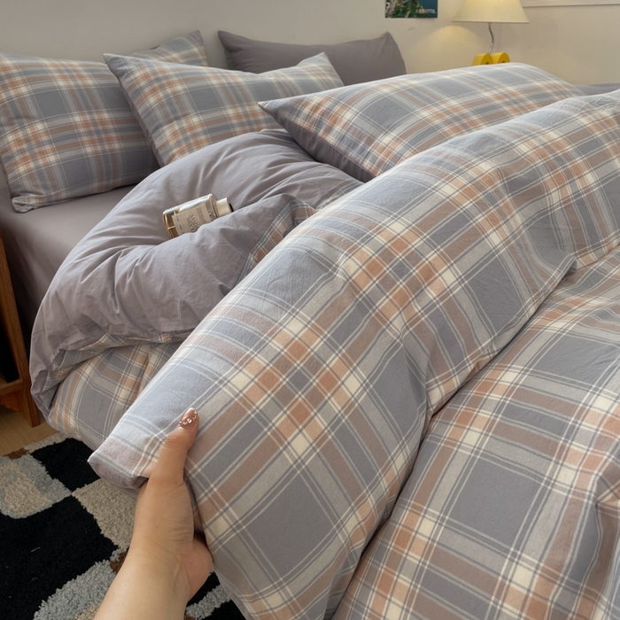 91家纺网 家纺一手货源 找家纺 （总）ab家纺 2025新款40支色织a类全棉水洗棉四件套