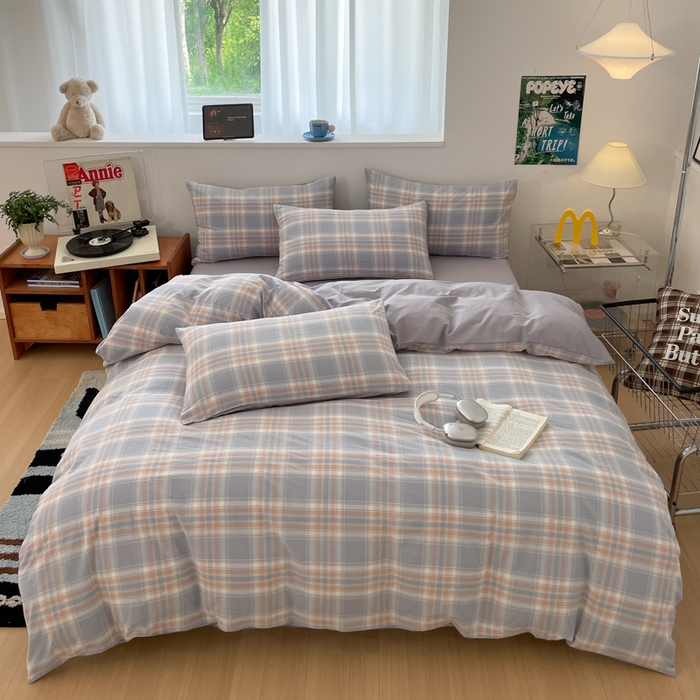 （总）ab家纺 2025新款40支色织a类全棉水洗棉四件套