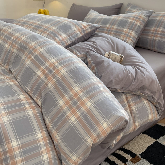 91家纺网 家纺一手货源 找家纺 （总）ab家纺 2025新款40支色织a类全棉水洗棉四件套