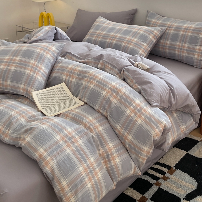 91家纺网 家纺一手货源 找家纺 （总）ab家纺 2025新款40支色织a类全棉水洗棉四件套