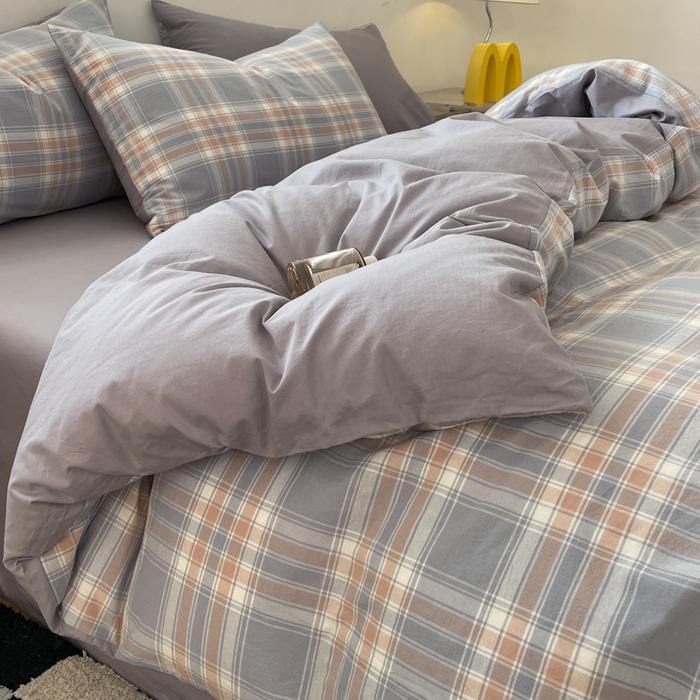 91家纺网 家纺一手货源 找家纺 （总）ab家纺 2025新款40支色织a类全棉水洗棉四件套