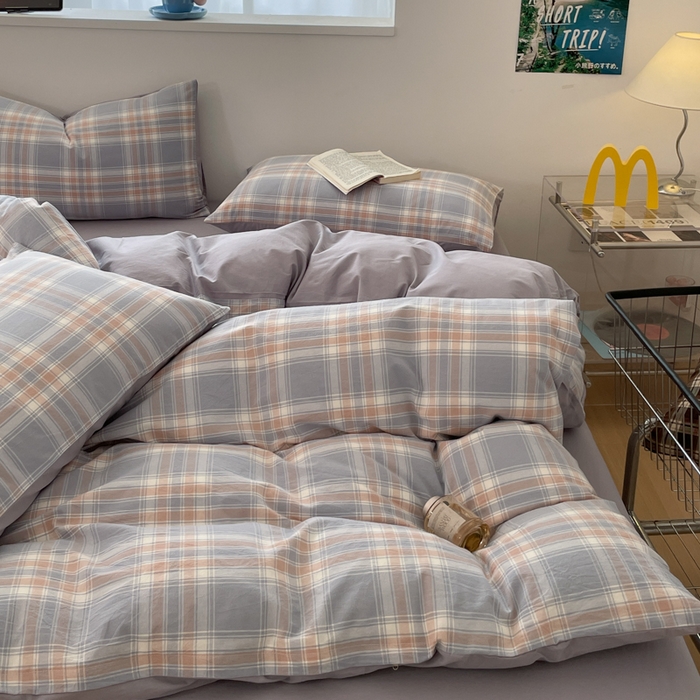 91家纺网 家纺一手货源 找家纺 （总）ab家纺 2025新款40支色织a类全棉水洗棉四件套