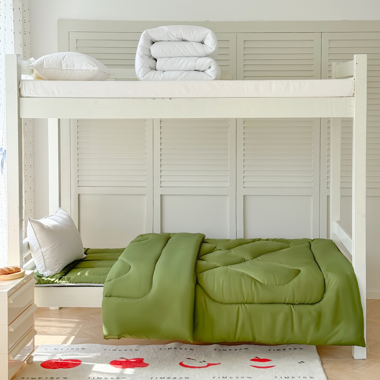 简冠家纺 2025新款羽丝棉学生床垫床褥床护垫学生被芯冬被被子春秋被 军绿色被芯