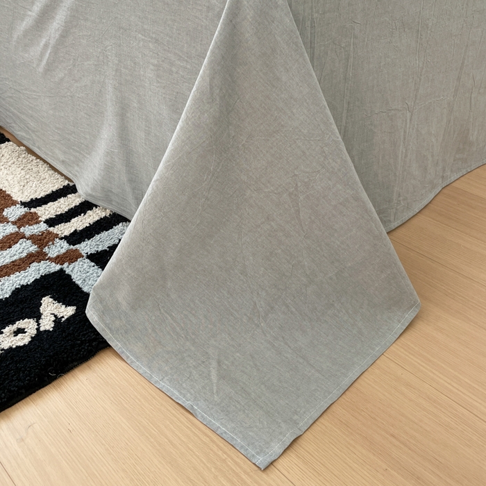 91家纺网 家纺一手货源 找家纺 ab家纺 2025新款40支色织a类全棉水洗棉四件套 春野粉蓝