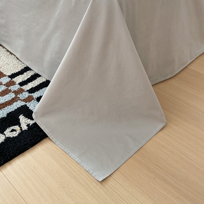 91家纺网 家纺一手货源 找家纺 ab家纺 2025新款40支色织a类全棉水洗棉四件套 富士格-灰