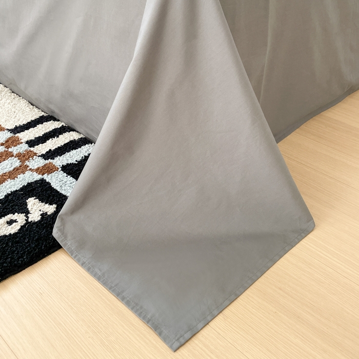 91家纺网 家纺一手货源 找家纺 ab家纺 2025新款40支色织a类全棉水洗棉四件套 麦斯-灰