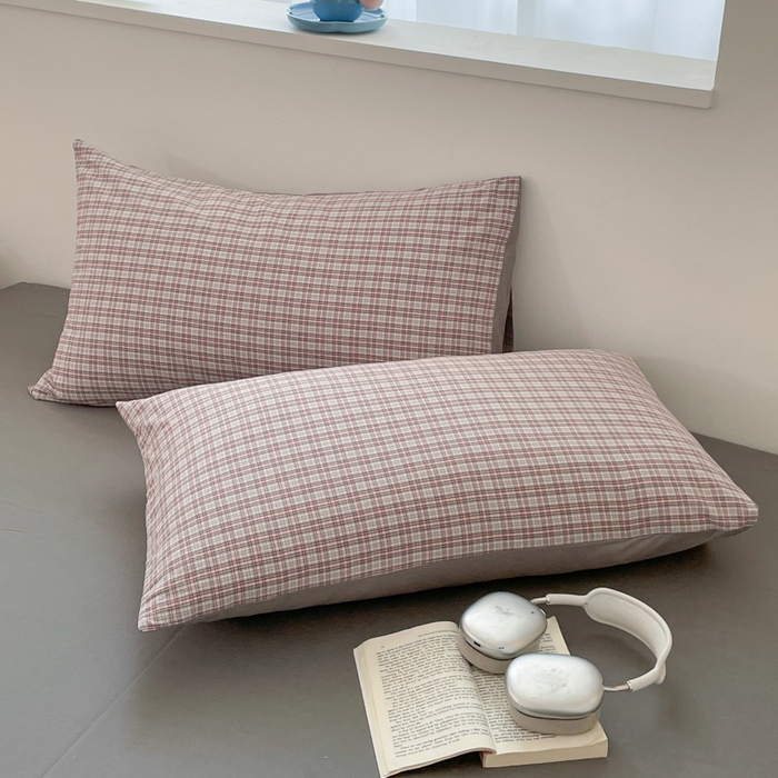 91家纺网 家纺一手货源 找家纺 ab家纺 2025新款40支色织a类全棉水洗棉四件套 麦斯-灰