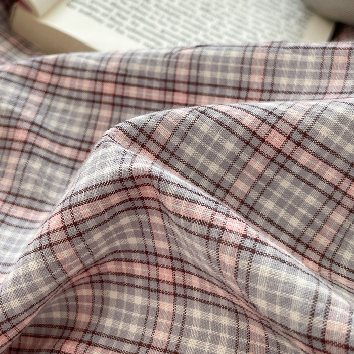 91家纺网 家纺一手货源 找家纺 ab家纺 2025新款40支色织a类全棉水洗棉四件套 麦斯-灰