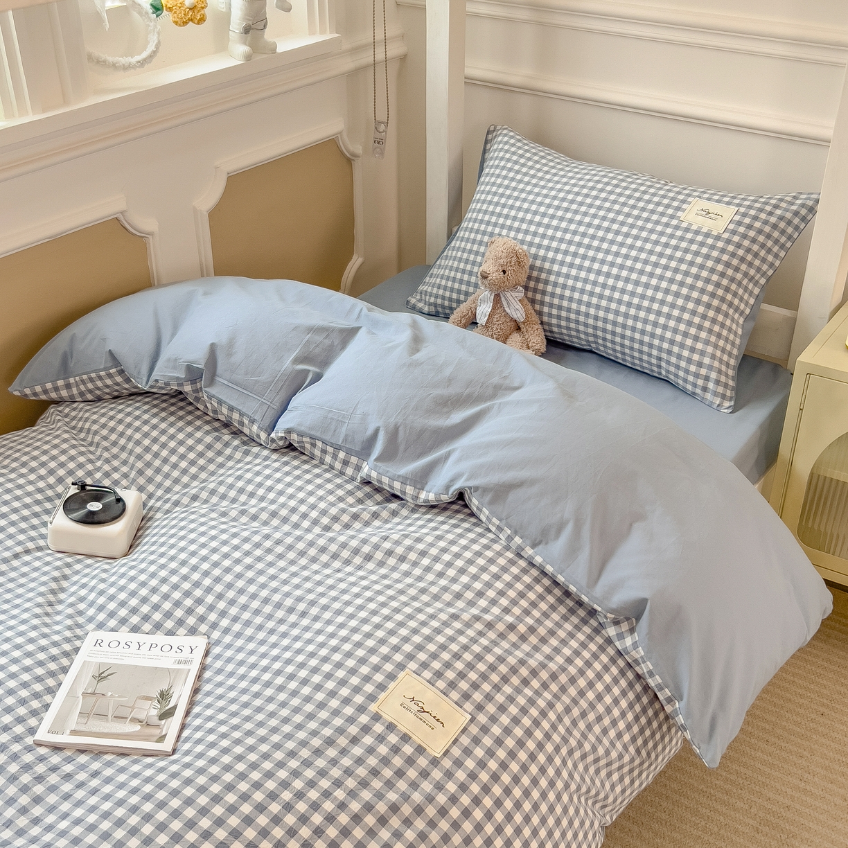 91家纺网 家纺一手货源 找家纺 （总）宝士康家纺 2025新款亲肤水洗棉学生床笠款六件套