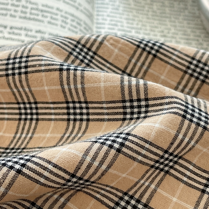 91家纺网 家纺一手货源 找家纺 ab家纺 2025新款40支色织a类全棉水洗棉四件套 千寻-咖