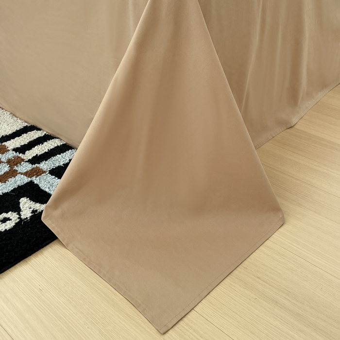 91家纺网 家纺一手货源 找家纺 ab家纺 2025新款40支色织a类全棉水洗棉四件套 千寻-咖