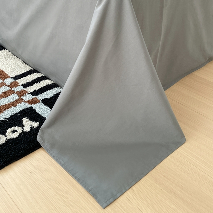 91家纺网 家纺一手货源 找家纺 ab家纺 2025新款40支色织a类全棉水洗棉四件套 若兮-灰