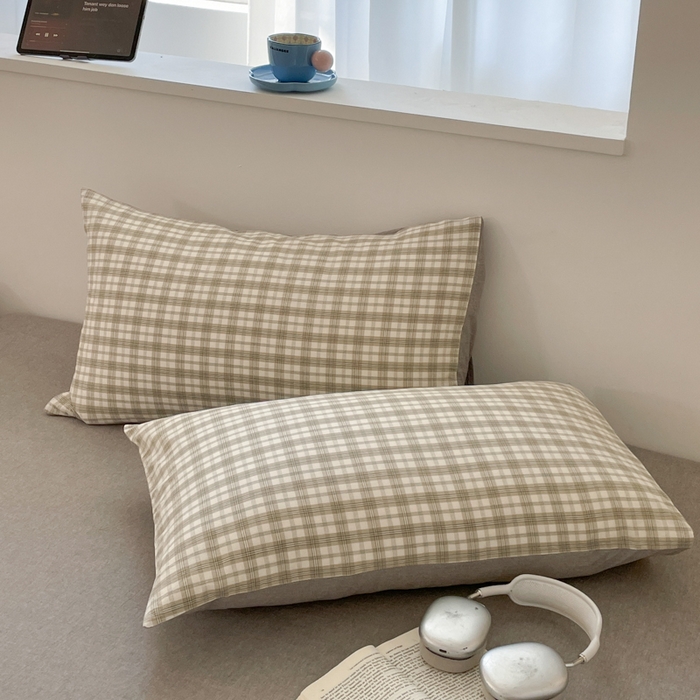 91家纺网 家纺一手货源 找家纺 ab家纺 2025新款40支色织a类全棉水洗棉四件套 芷安绿