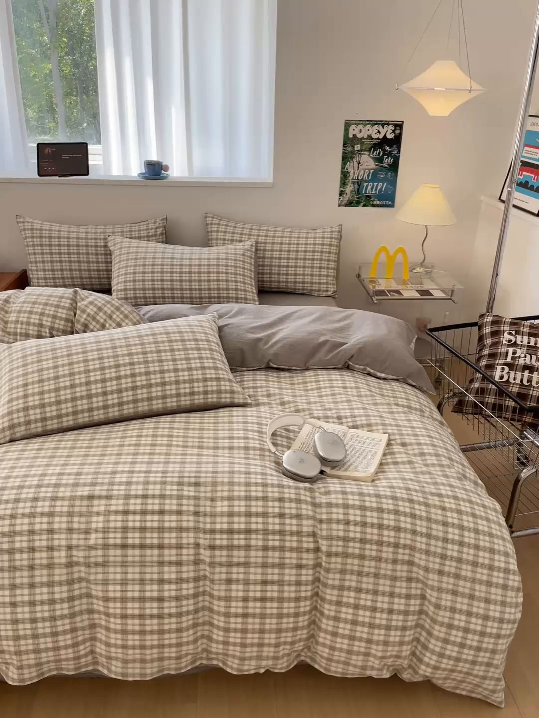 91家纺网 家纺一手货源 找家纺 ab家纺 2025新款40支色织a类全棉水洗棉四件套 芷安绿