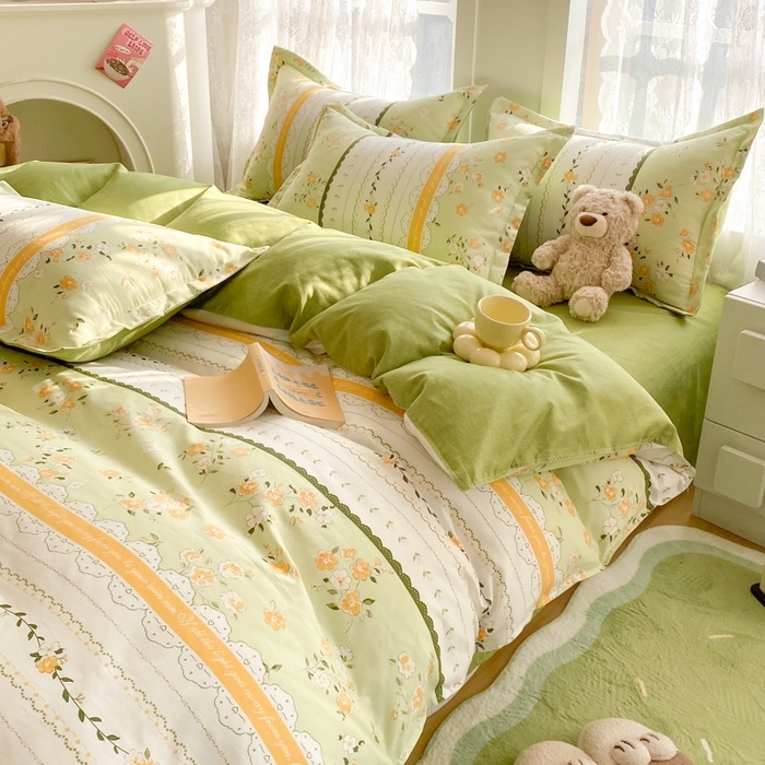 91家纺网 家纺一手货源 找家纺 汇总 简冠家纺 2025直播爆款北欧风亲肤植物羊绒磨毛四件套