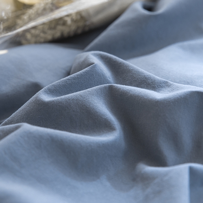 91家纺网 家纺一手货源 找家纺 佳汐蓝家纺 2025新款A类全棉水洗棉学生三件套 贴标-宾利蓝+奶茶