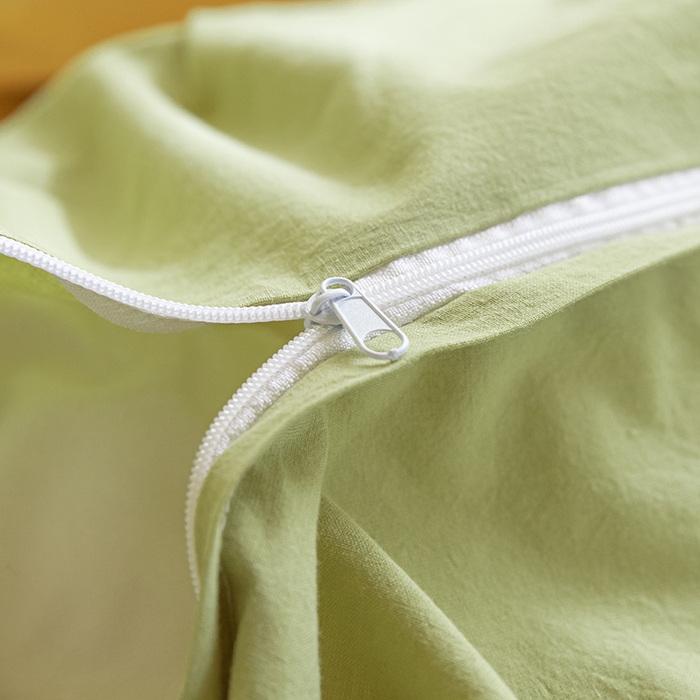 91家纺网 家纺一手货源 找家纺 佳汐蓝家纺 2025新款A类全棉水洗棉学生三件套 贴标-初黄+果绿