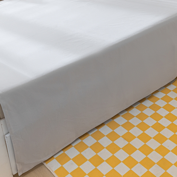 91家纺网 家纺一手货源 找家纺 佳汐蓝家纺 2025新款A类全棉水洗棉学生三件套 贴标-海青+山灰