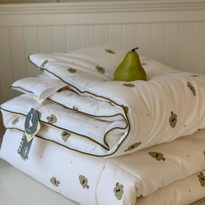 91家纺网 家纺一手货源 找家纺 汇庭2025秋冬新款全棉大豆被 绿森林白