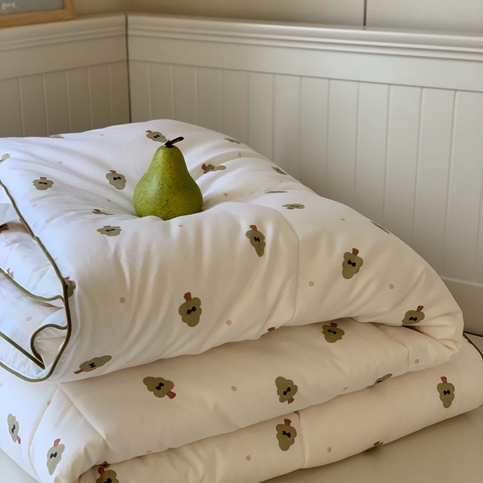 91家纺网 家纺一手货源 找家纺 汇庭2025秋冬新款全棉大豆被 绿森林白