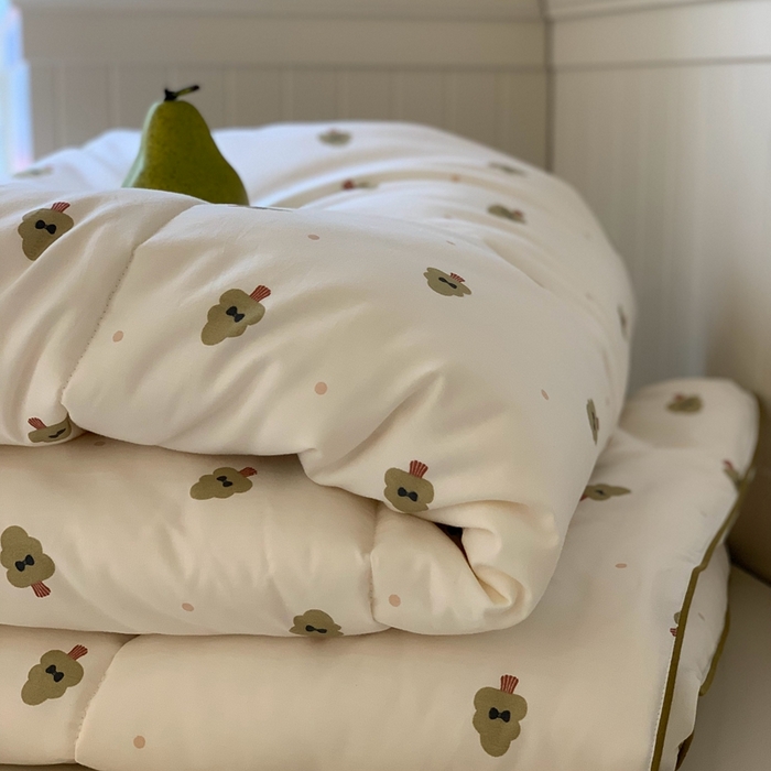 91家纺网 家纺一手货源 找家纺 汇庭2025秋冬新款全棉大豆被 绿森林白