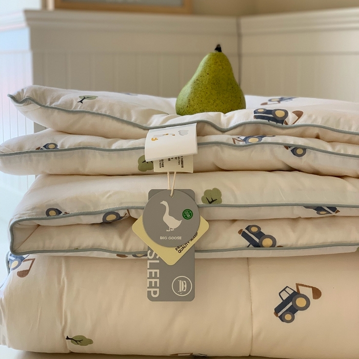 91家纺网 家纺一手货源 找家纺 汇庭2025秋冬新款全棉大豆被 挖掘分队白