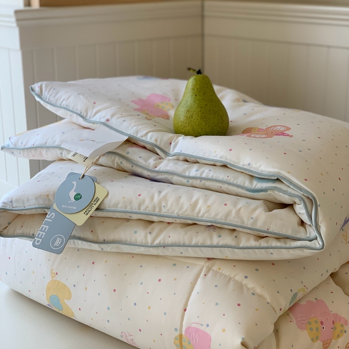 91家纺网 家纺一手货源 找家纺 汇庭2025秋冬新款全棉大豆被 炫彩象白