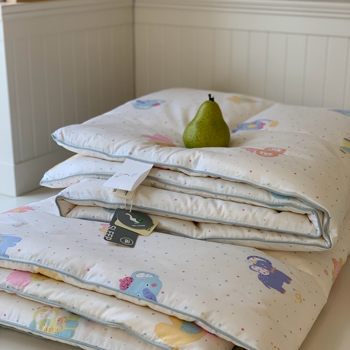 91家纺网 家纺一手货源 找家纺 汇庭2025秋冬新款全棉大豆被 炫彩象白