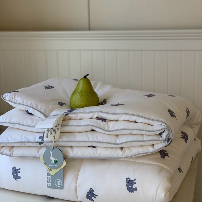 91家纺网 家纺一手货源 找家纺 汇庭2025秋冬新款全棉大豆被 长鼻象白