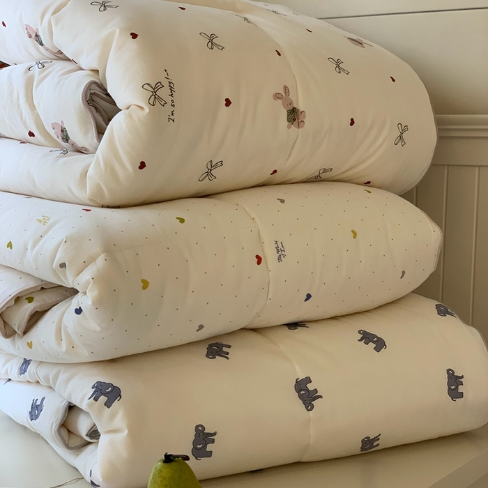 91家纺网 家纺一手货源 找家纺 汇庭2025秋冬新款全棉大豆被 组合（仅供参考）