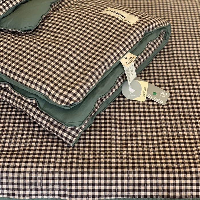 91家纺网 家纺一手货源 找家纺 汇庭2025新款·良品两件套（学生季春秋） 床盖·良品黑茶（春秋·黑巧绿