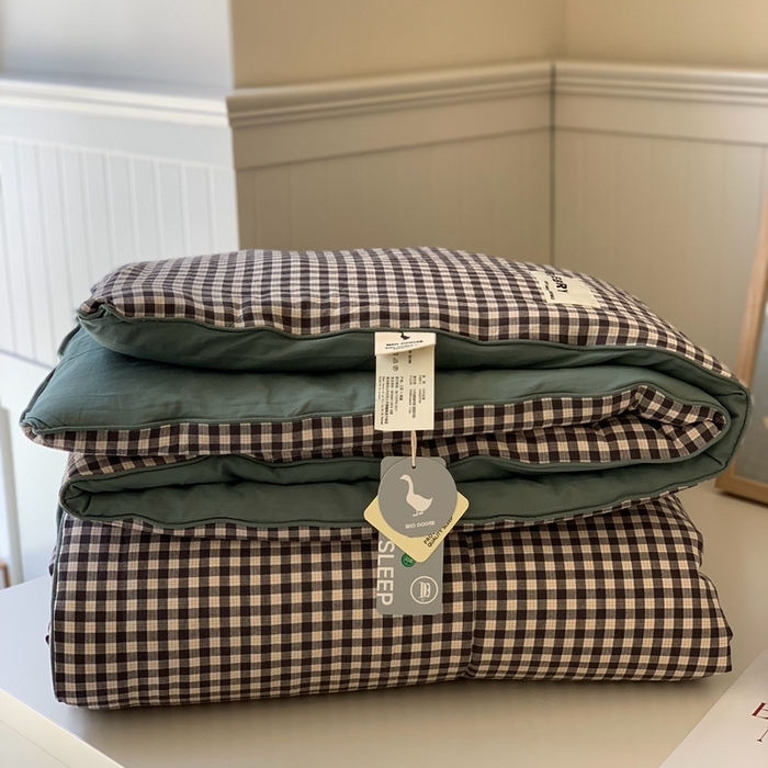 91家纺网 家纺一手货源 找家纺 汇庭2025新款·良品两件套（学生季春秋） 床盖·良品黑茶（春秋·黑巧绿