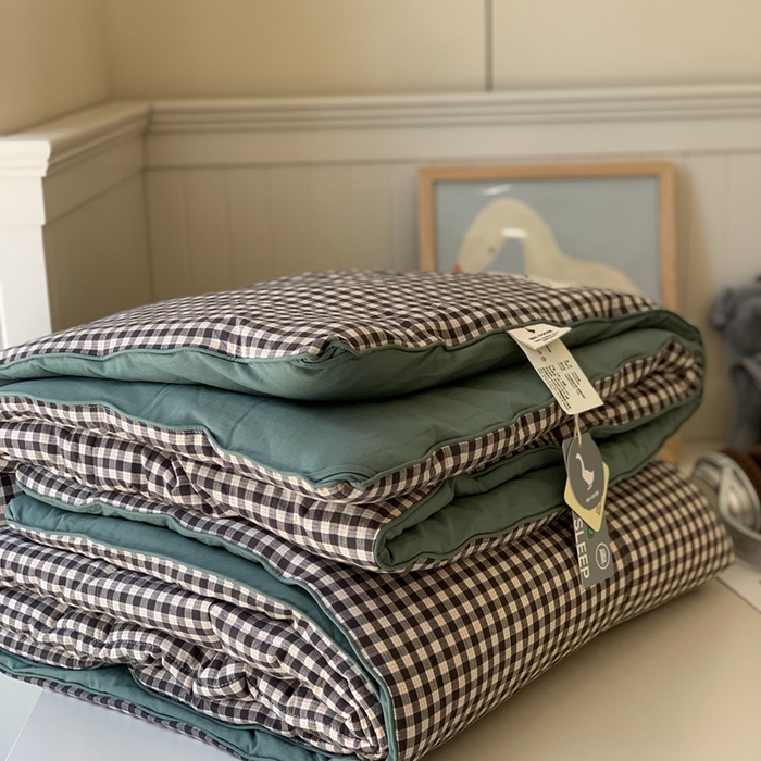 91家纺网 家纺一手货源 找家纺 汇庭2025新款·良品两件套（学生季春秋） 床盖·良品黑茶（春秋·黑巧绿