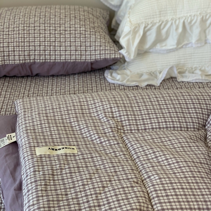 91家纺网 家纺一手货源 找家纺 汇庭2025新款·良品两件套（学生季春秋） 床盖·良品灰（春秋·胡桃格灰