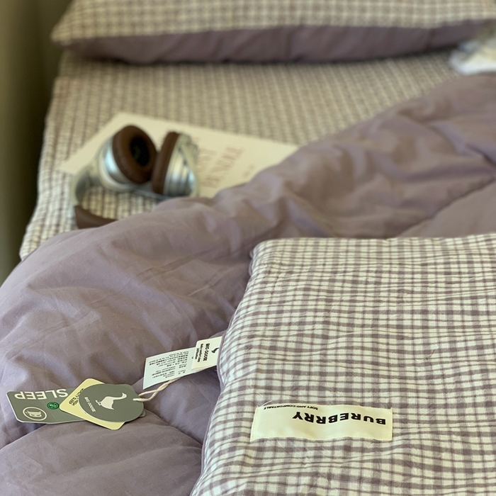 91家纺网 家纺一手货源 找家纺 汇庭2025新款·良品两件套（学生季春秋） 床盖·良品灰（春秋·胡桃格灰