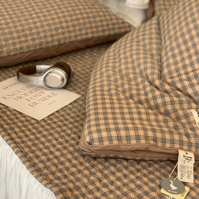 91家纺网 家纺一手货源 找家纺 汇庭2025新款·良品两件套（学生季春秋） 床盖·良品焦糖（春秋·黑巧咖