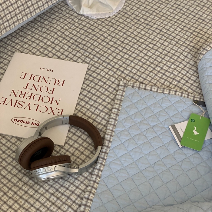 91家纺网 家纺一手货源 找家纺 汇庭2025新款·良品两件套（学生季春秋） 床盖·良品蓝莓（春秋·苏格兰灰