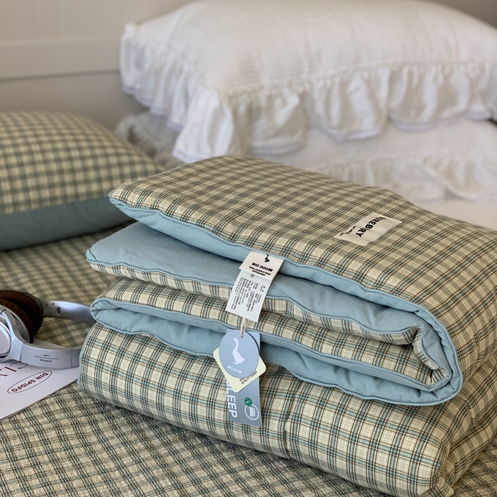 汇庭2025新款·良品两件套（学生季春秋） 床盖·良品抹茶（春秋·苏格兰绿
