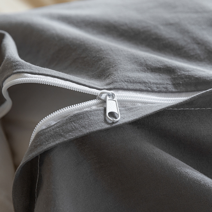 91家纺网 家纺一手货源 找家纺 佳汐蓝家纺 2025新款A类全棉水洗棉学生三件套 贴标-奶茶+中灰