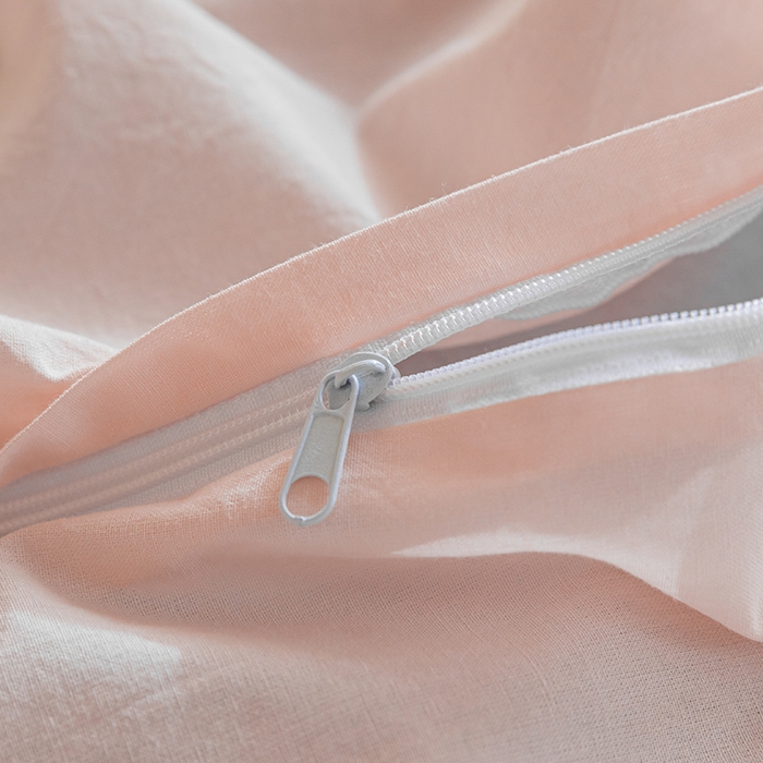 91家纺网 家纺一手货源 找家纺 佳汐蓝家纺 2025新款A类全棉水洗棉学生三件套 贴标-浅紫+奶油粉