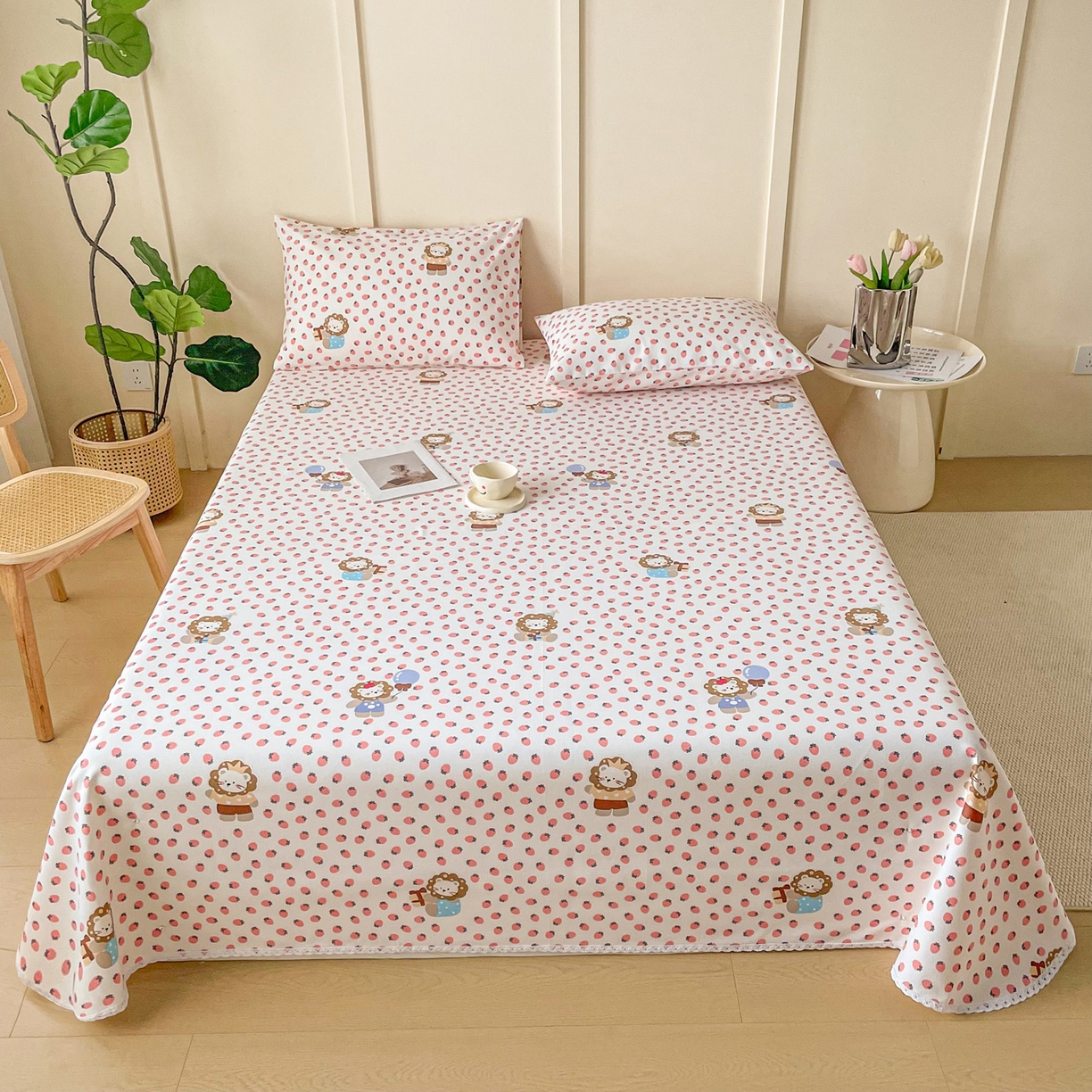 91家纺网 家纺一手货源 找家纺 （总）首爱家纺2025新款花边款老粗布床单