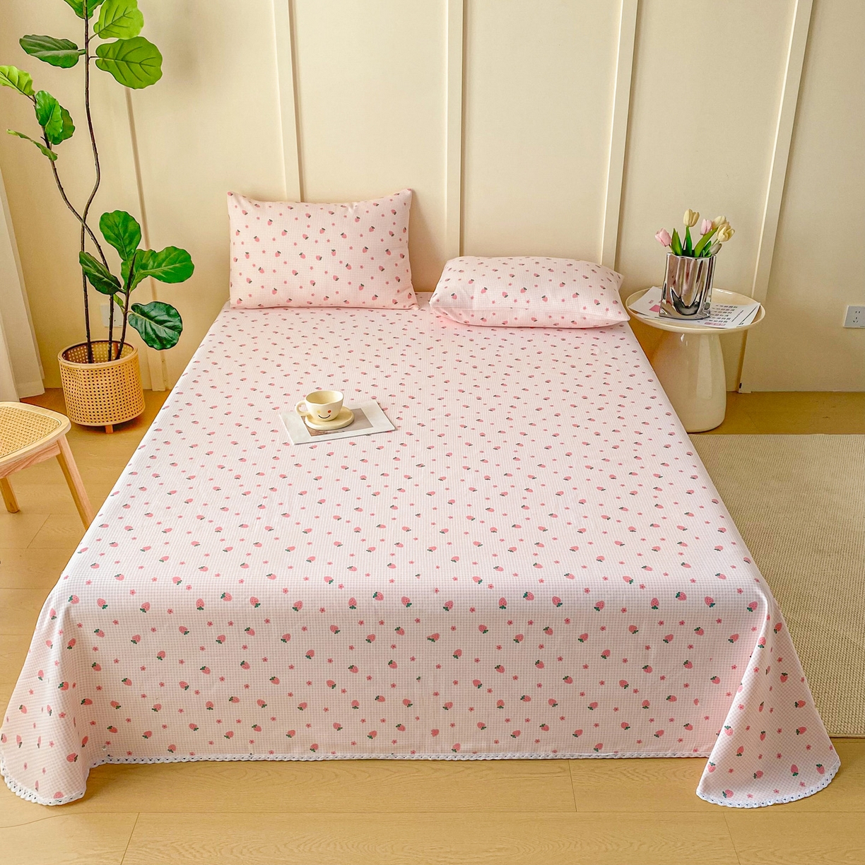 91家纺网 家纺一手货源 找家纺 （总）首爱家纺2025新款花边款老粗布床单