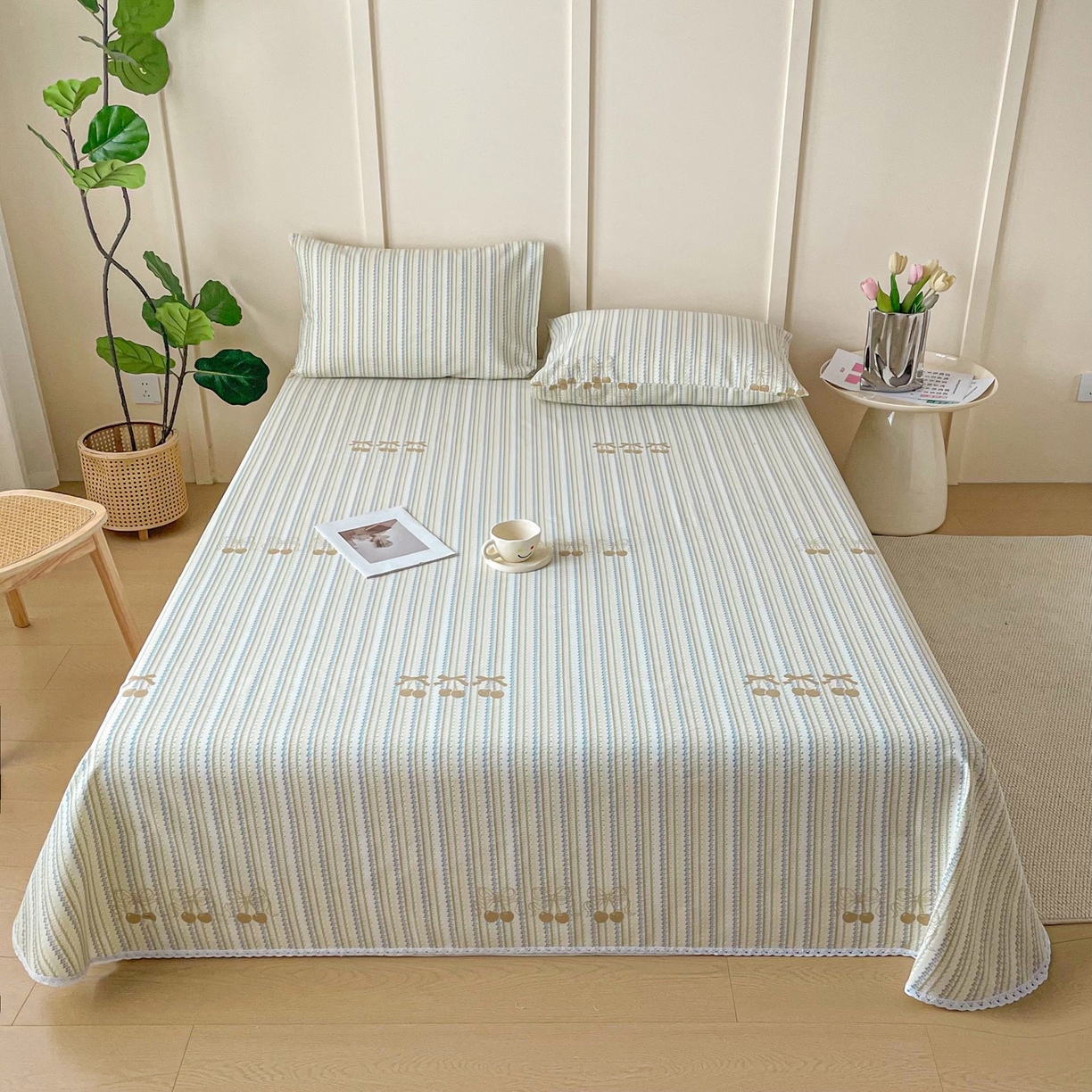 91家纺网 家纺一手货源 找家纺 （总）首爱家纺2025新款花边款老粗布床单