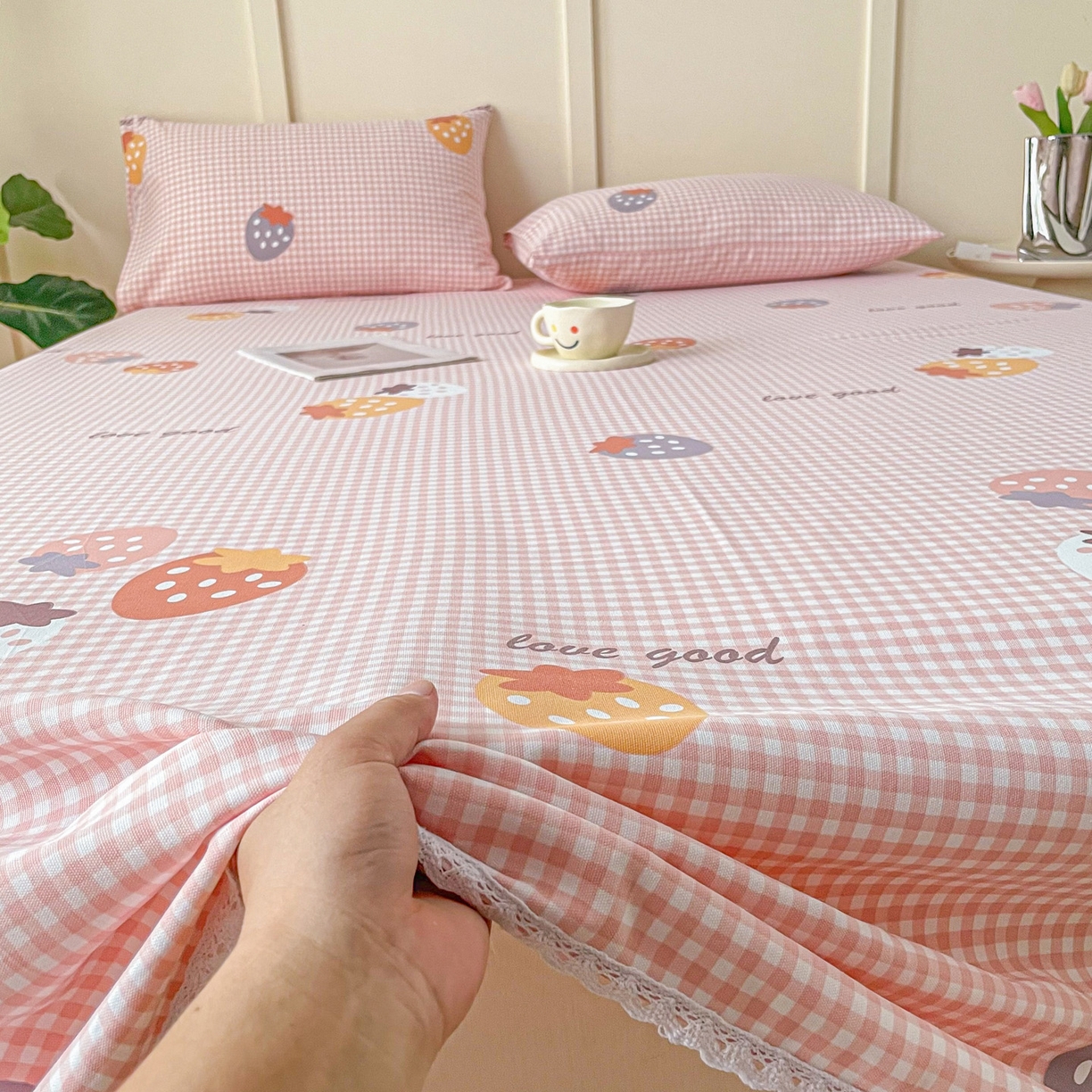 91家纺网 家纺一手货源 找家纺 （总）首爱家纺2025新款花边款老粗布床单