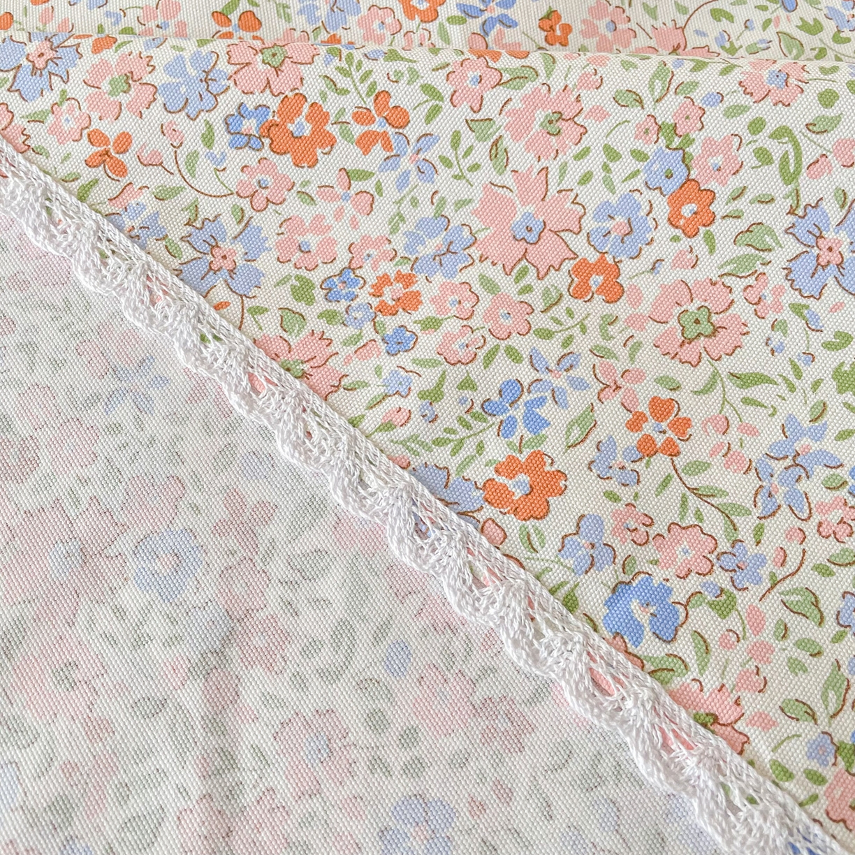 91家纺网 家纺一手货源 找家纺 首爱家纺2025新款花边款老粗布床单 花语兔