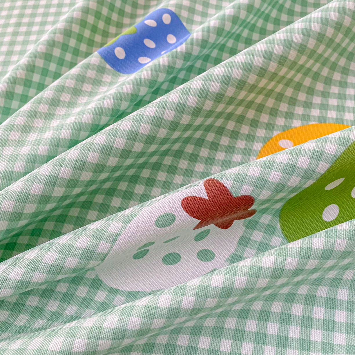 91家纺网 家纺一手货源 找家纺 首爱家纺2025新款花边款老粗布床单 绿梅果