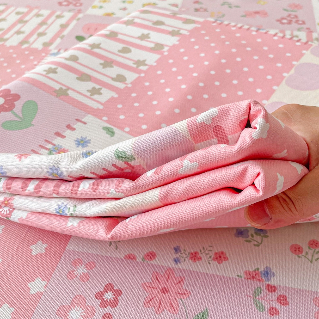 91家纺网 家纺一手货源 找家纺 首爱家纺2025新款花边款老粗布床单 蔓塔花园